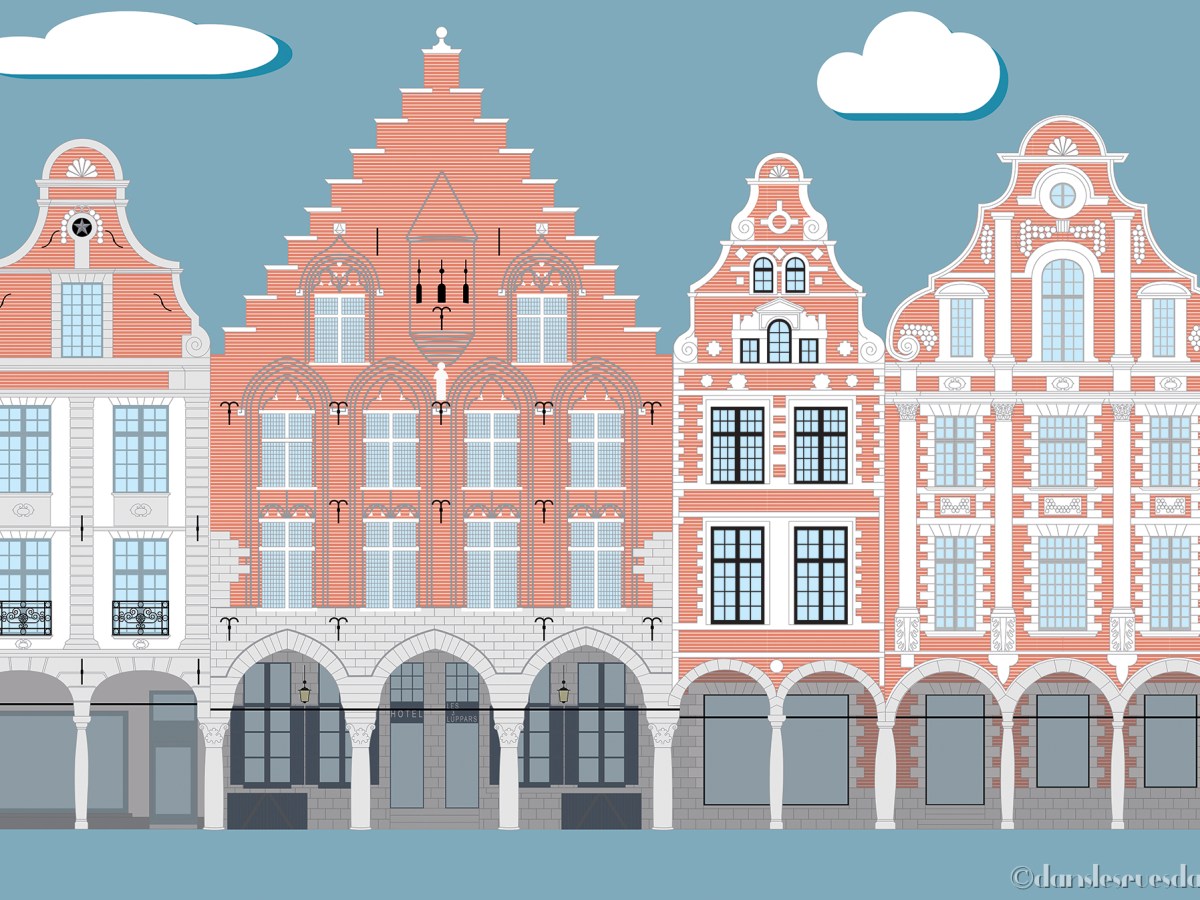 4 façades de la Grand&rsquo;Place – Illustration